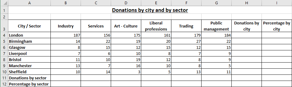 Excel 2016 Example Calculation, Formulas and Series