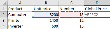 Excel 2016 Copying formulas