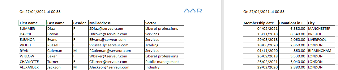 Excel 2016 Example Enlargement Reduction