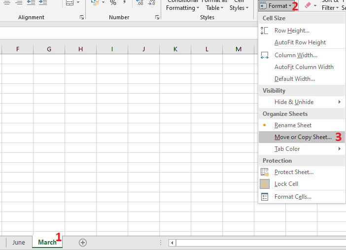 Excel 2016 Move or Copy a Sheet