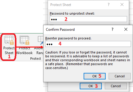 Excel 2016 Protect Sheet