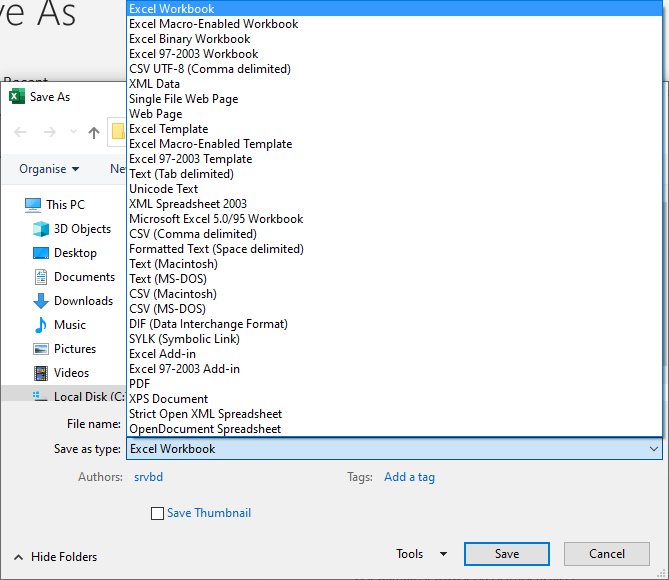 Excel 2016 Save as PDF