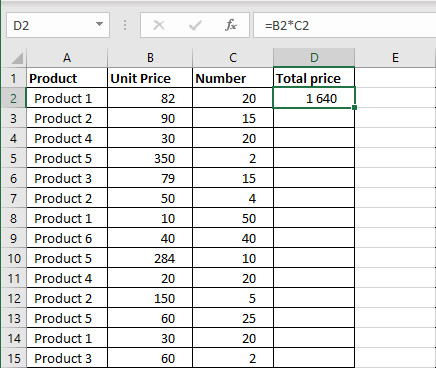 Excel 2016 copying formulas