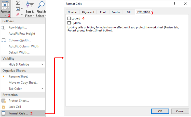 Excel 2016 Format Cells Protection