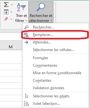 Excel 2016 Bouton Remplacer