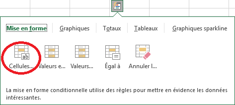 Cellules contenant le texte