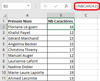 Exemple NBCAR