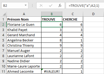 Exemple Trouve et Cherche