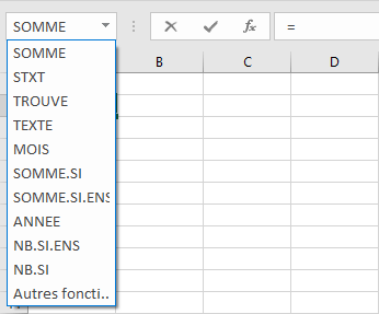 Liste de fonctions